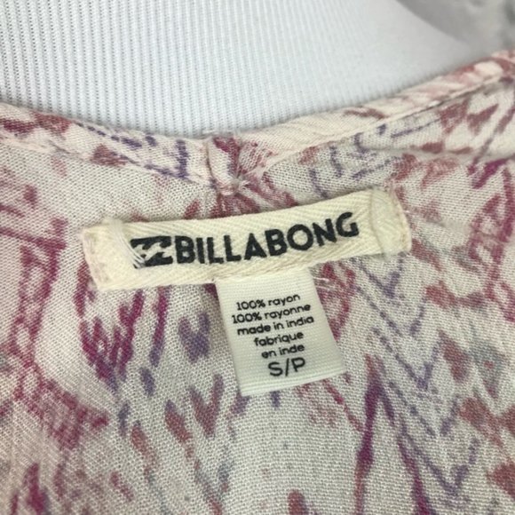 Billabong Boho Blouse Top Small Open Back - Picture 7 of 8